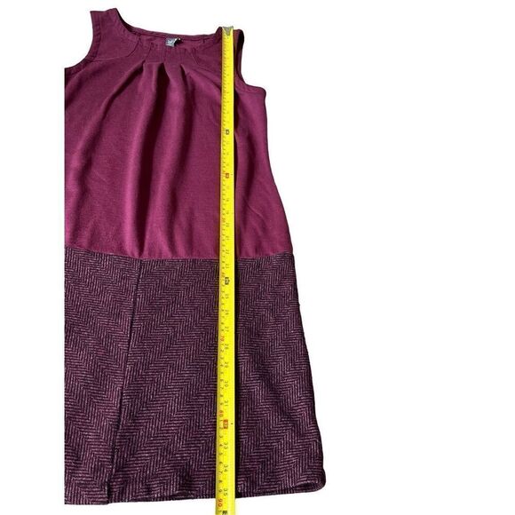IBEX Sierra Vista Merino Wool S Herringbone Burgundy Sleeveless Red Marsala - Picture 6 of 7